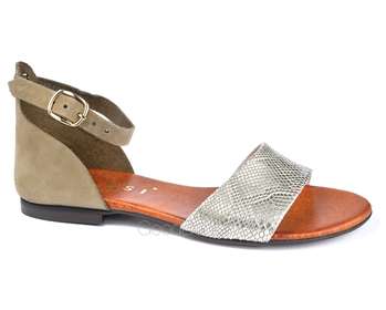 NESSI 49204/KHAKI+ZLOTY GAD