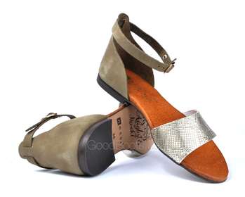 NESSI 49204/KHAKI+ZLOTY GAD