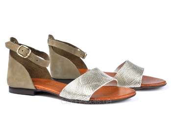 NESSI 49204/KHAKI+ZLOTY GAD