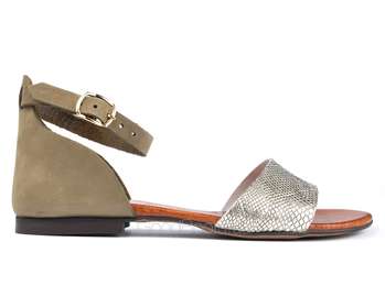 NESSI 49204/KHAKI+ZLOTY GAD